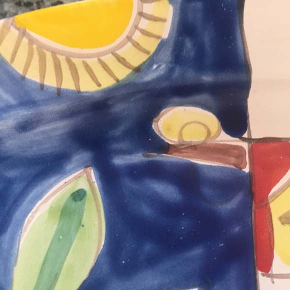 LaMusa Italian pottery hand painted 17” serving platter - Picture 8 of 8